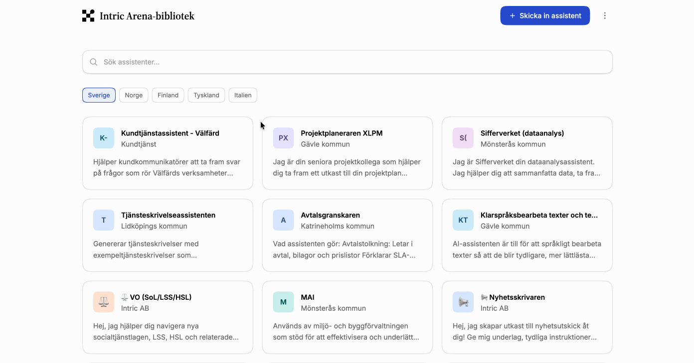 Intric Arena Library